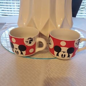 2 large Mickey Mouse mugs. Disney